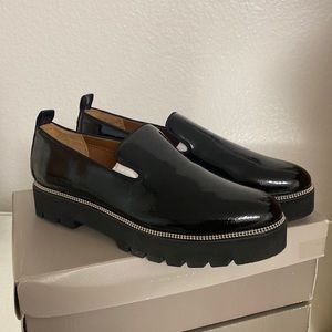 Franco Sarto Women’s Patent Black Loafers